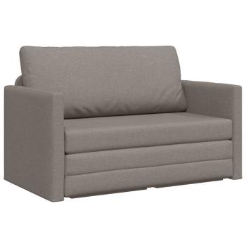 ARDEBO.de - Bodensofa Bett 2-in-1 Taupe 124x71x78 cm Stoff