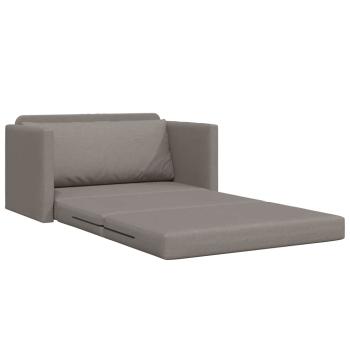 Bodensofa Bett 2-in-1 Taupe 124x71x78 cm Stoff