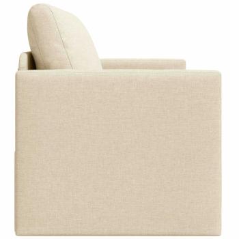 Boden-Sofabett 2-in-1 Creme 124x71x78 cm Stoff