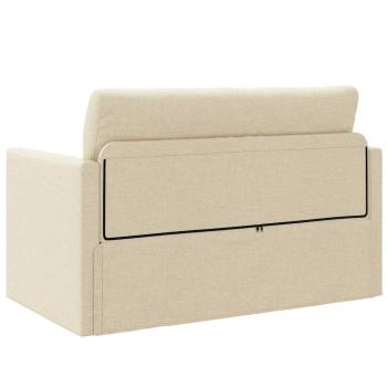 Boden-Sofabett 2-in-1 Creme 124x71x78 cm Stoff