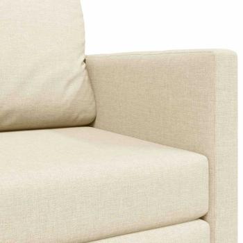 Boden-Sofabett 2-in-1 Creme 124x71x78 cm Stoff