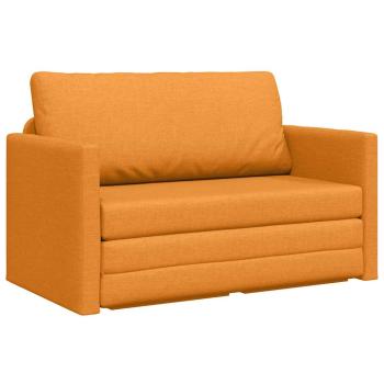 ARDEBO.de - Boden-Sofa-Bett 2-in-1 Senfgelb 124x71x78 cm Stoff