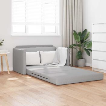 ARDEBO.de - Floor Sofa Bed 2-in-1 Cloud Grey 124x71x78 cm Stoff