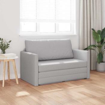Floor Sofa Bed 2-in-1 Cloud Grey 124x71x78 cm Stoff