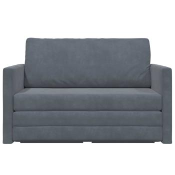 Boden Schlafsofa 2-in-1 Dunkelgrau 124x204x61 cm Velvet
