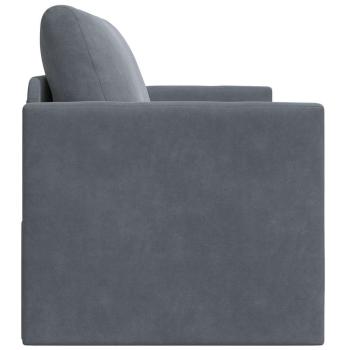 Boden Schlafsofa 2-in-1 Dunkelgrau 124x204x61 cm Velvet