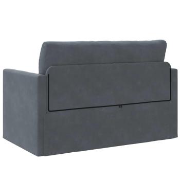 Boden Schlafsofa 2-in-1 Dunkelgrau 124x204x61 cm Velvet