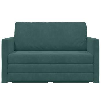 Schlafsofa Dunkelgr?n 124 x 71 x 78 cm Samt