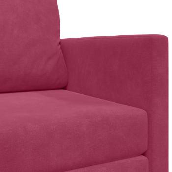 Boden Sofa Bett 2-in-1 Weinrot 124x204x61 cm Samt