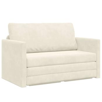 Boden Sofa Bett 2-in-1 Creme 124x204x61 cm Velvet