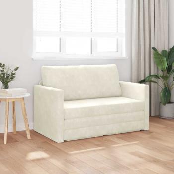 Boden Sofa Bett 2-in-1 Creme 124x204x61 cm Velvet