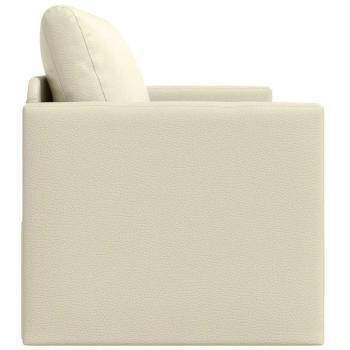 Boden-Sofa-Bett 2-in-1 Creme 124x71x78 cm Kunstleder