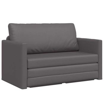 Boden Schlafsofa 2-in-1 Grau 124x71x78 cm Kunstleder