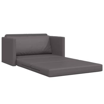 Boden Schlafsofa 2-in-1 Grau 124x71x78 cm Kunstleder