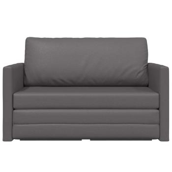 Boden Schlafsofa 2-in-1 Grau 124x71x78 cm Kunstleder