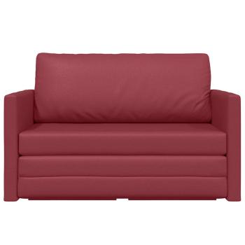 ARDEBO.de - Boden Schlafsofa 2-in-1 Weinrot 124x71x78 cm Kunstleder