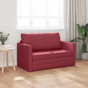 Schlafsofa Weinrot 124 x 71 x 78 cm Kunstleder