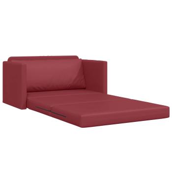 Schlafsofa Weinrot 124 x 71 x 78 cm Kunstleder