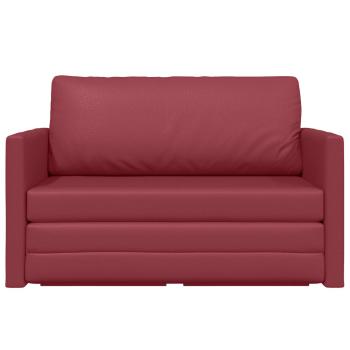 Schlafsofa Weinrot 124 x 71 x 78 cm Kunstleder