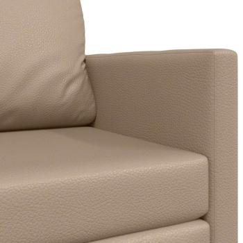 Futonsofa 2-in-1 Cappuccino 124x71x78 cm Kunstleder