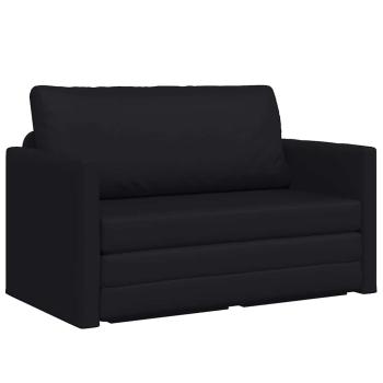 Boden Sofa Bett 2-in-1 Schwarz 124x71x78 cm Kunstleder