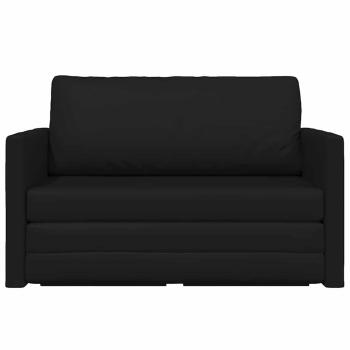 Boden Sofa Bett 2-in-1 Schwarz 124x71x78 cm Kunstleder