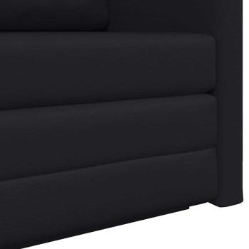 Boden Sofa Bett 2-in-1 Schwarz 124x71x78 cm Kunstleder