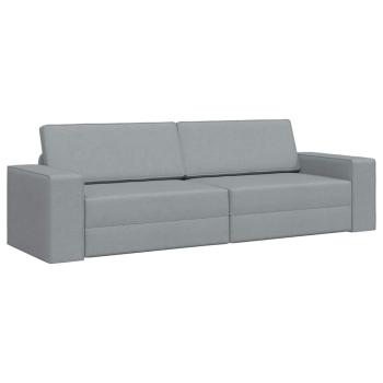 Boden Schlafsofa 2-in-1 Hellgrau 245x150x60.5 cm Stoff