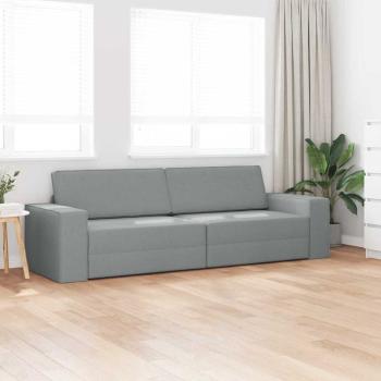 Boden Schlafsofa 2-in-1 Hellgrau 245x150x60.5 cm Stoff