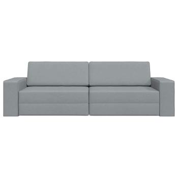 Boden Schlafsofa 2-in-1 Hellgrau 245x150x60.5 cm Stoff