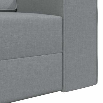 Boden Schlafsofa 2-in-1 Hellgrau 245x150x60.5 cm Stoff