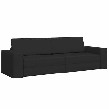 Boden Sofa Bett 2-in-1 Schwarz 245x150x60.5 cm Stoff