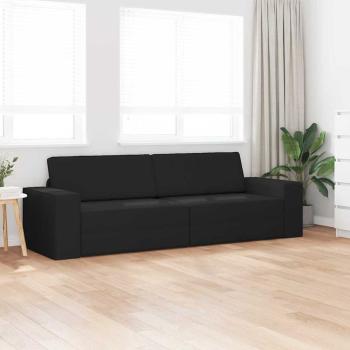 Boden Sofa Bett 2-in-1 Schwarz 245x150x60.5 cm Stoff