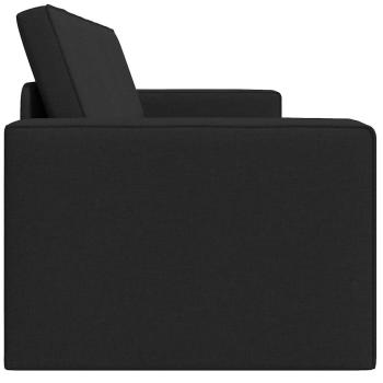 Boden Sofa Bett 2-in-1 Schwarz 245x150x60.5 cm Stoff