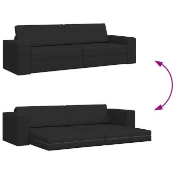 Boden Sofa Bett 2-in-1 Schwarz 245x150x60.5 cm Stoff