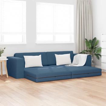 ARDEBO.de - Boden Schlafsofa 2-in-1 Blau 245x150x60.5 cm Stoff