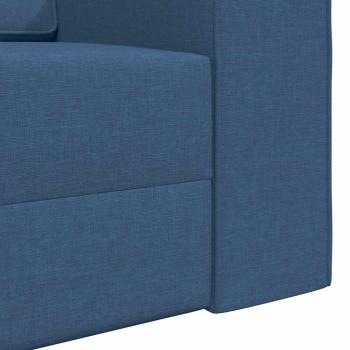 Boden Schlafsofa 2-in-1 Blau 245x150x60.5 cm Stoff