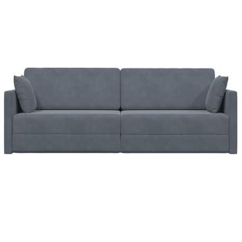 Schlafsofa 2-in-1 Dunkelgrau 213x144x60 cm Velvet