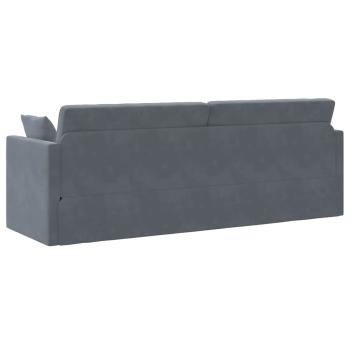 Schlafsofa 2-in-1 Dunkelgrau 213x144x60 cm Velvet