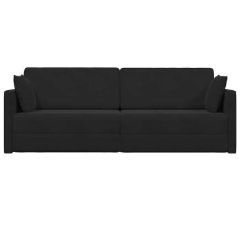 ARDEBO.de - Boden Sofabett 2-in-1 Schwarz 213x144x60 cm