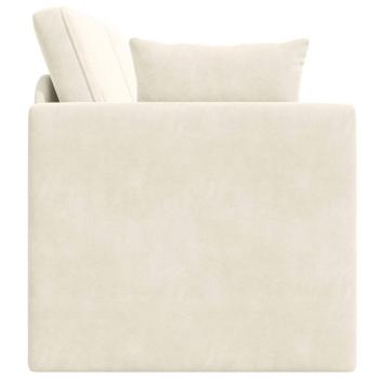 Boden-Sofa-Bett 2-in-1 Creme 213x144x60 cm Velvet