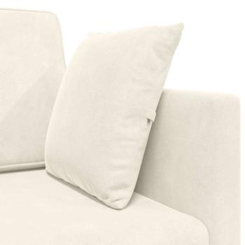 Boden-Sofa-Bett 2-in-1 Creme 213x144x60 cm Velvet
