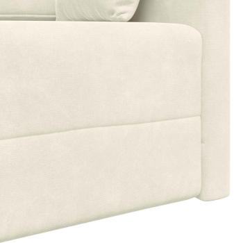 Boden-Sofa-Bett 2-in-1 Creme 213x144x60 cm Velvet