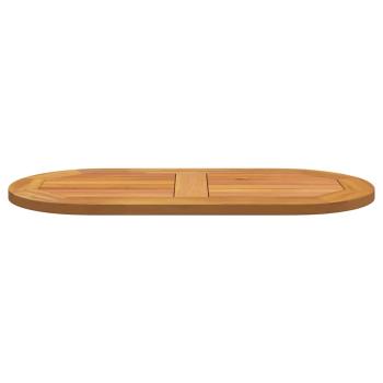 Tischplatte 80x40x2,2 cm ovale massivholz Akazie