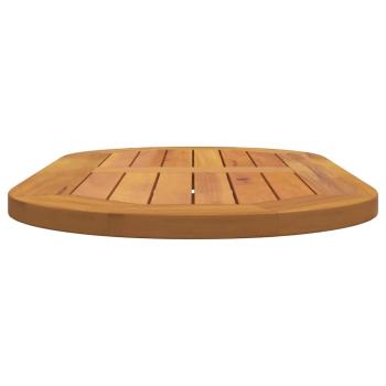 Tischplatte 80x40x2,2 cm ovale massivholz Akazie