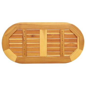 Tischplatte 80x40x2,2 cm ovale massivholz Akazie