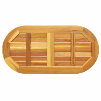 Tischplatte 90x45x2,2 cm Oval Massivholz Akazie