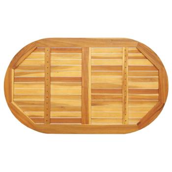 Tischplatte 120x70x2,2 cm ovale Massivholz Akazie