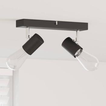 ARDEBO.de - Deckenstrahler 2 Wege verstellbar Schwarz E27