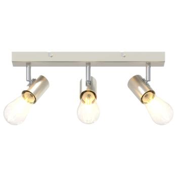 Deckenstrahler 3-Wege Verstellbare Gebürstetes Nickel E27